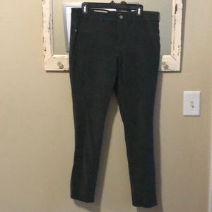 Green corduroy jeggings